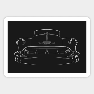 1953 Chevy Belair - front stencil, white Magnet